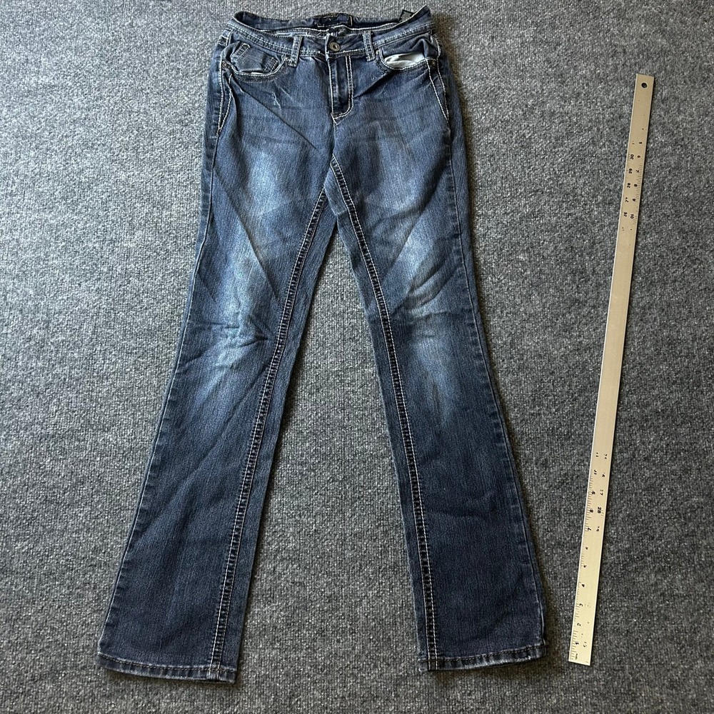 Cato Jeans Womens Size 4 Dark Wash Bootcut Slim Fit Stretch Denim Y2K Style